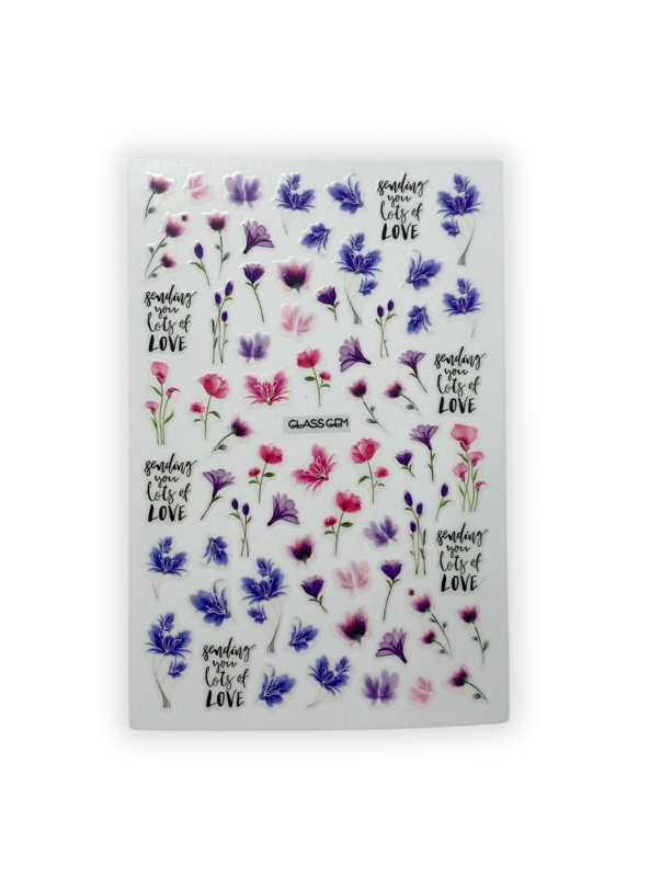 Sticker FLOWERS purple