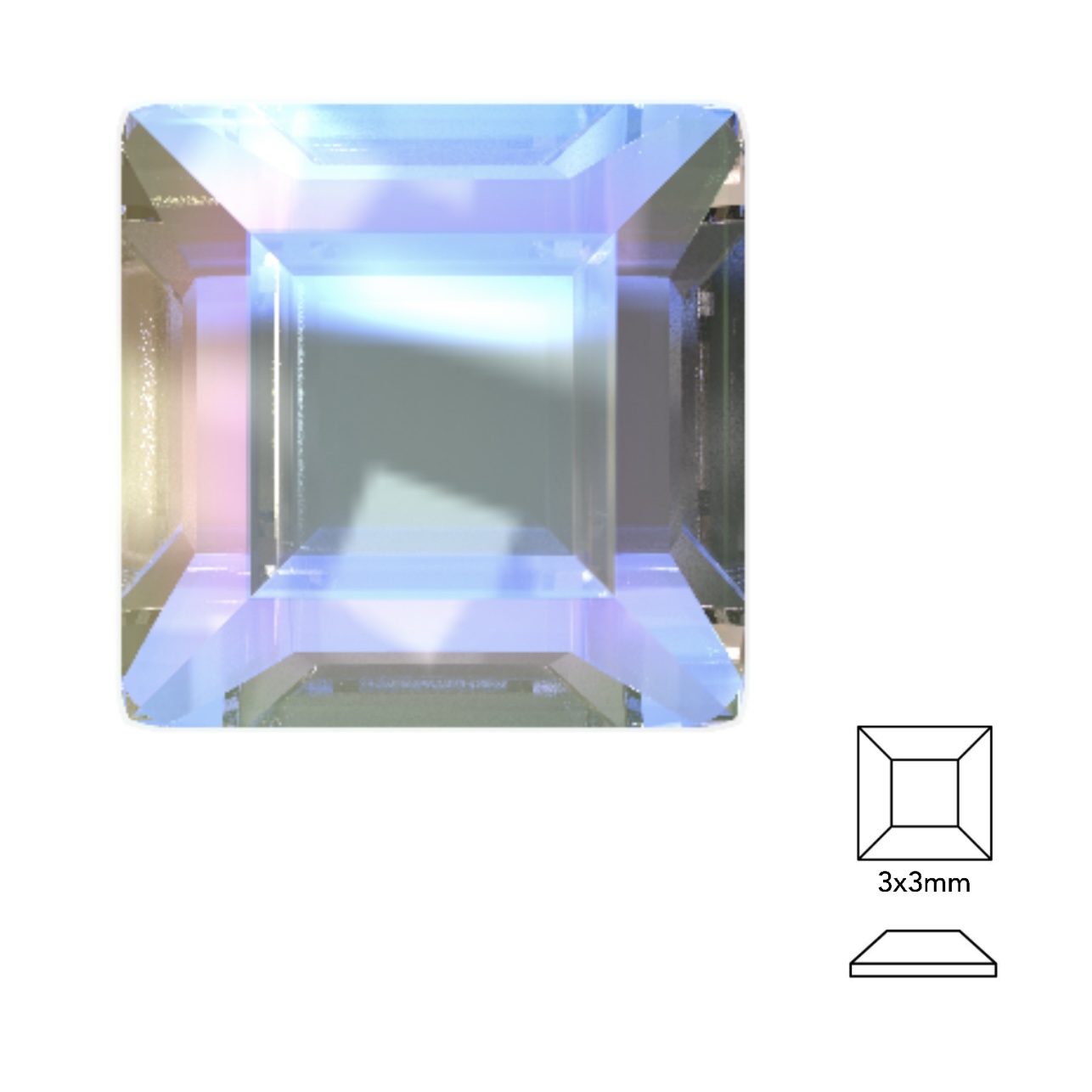 Square crystal AB