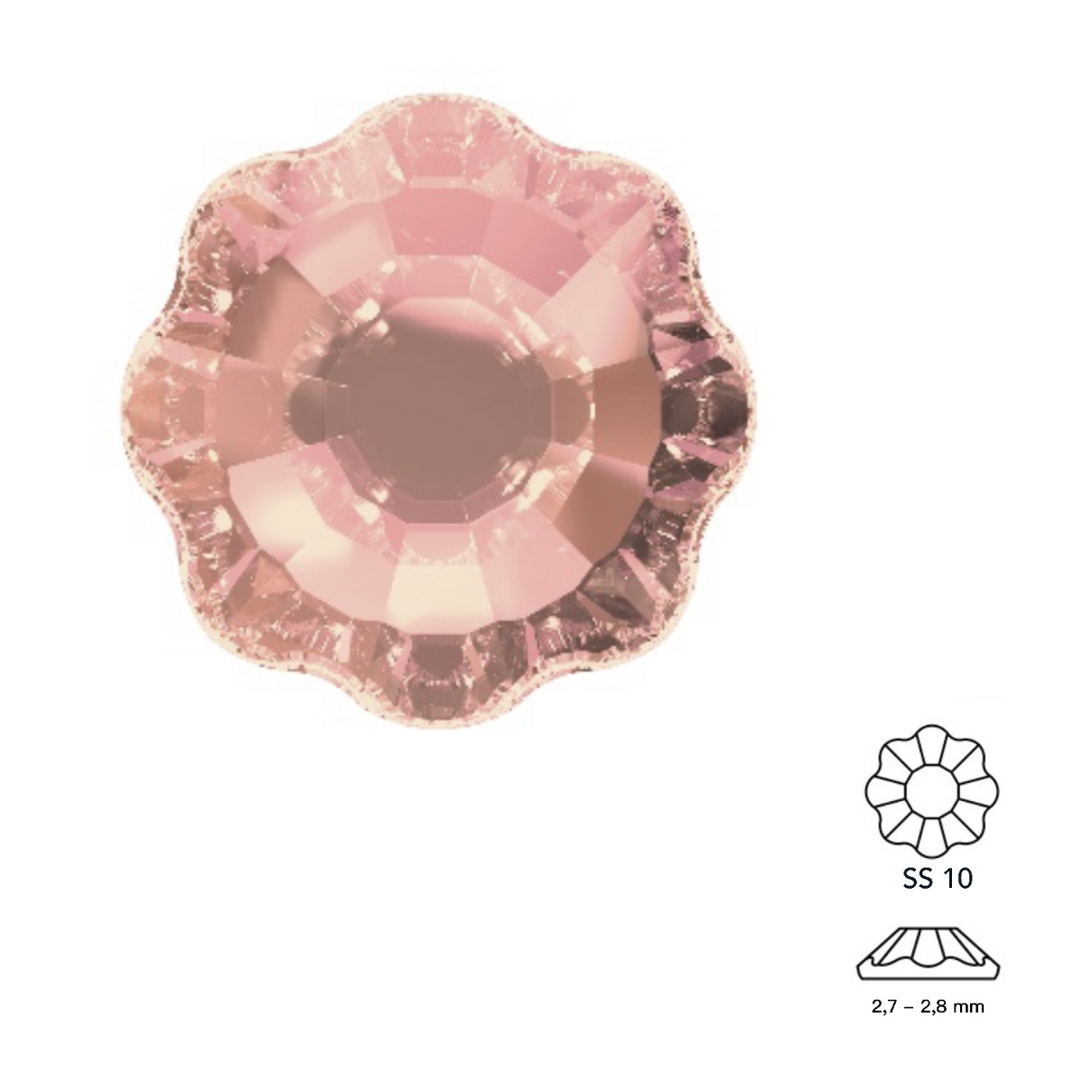 Flower crystal apricot