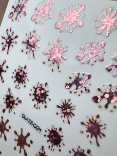 Sticker Splash LASER PINK
