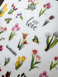 Sticker FLOWERS yellow tulips
