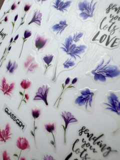 Sticker FLOWERS purple